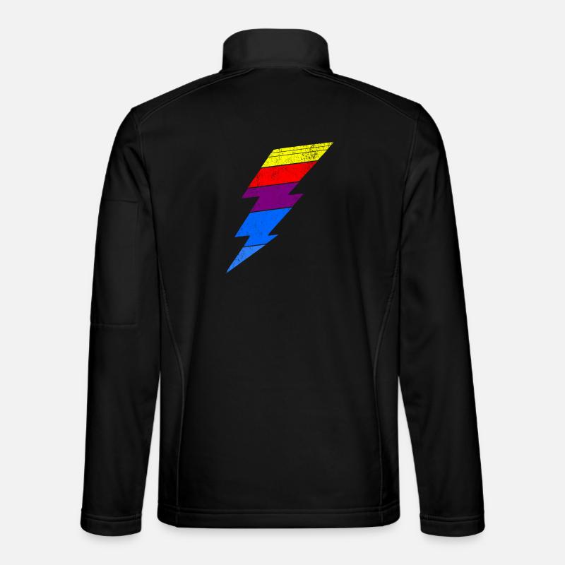 Colorful lightning effect on clothes Unisex Softshell Jacket