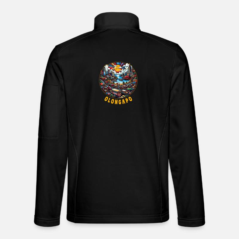 Olongapo City Philippines City Skyline - Unisex Softshell Jacket - black