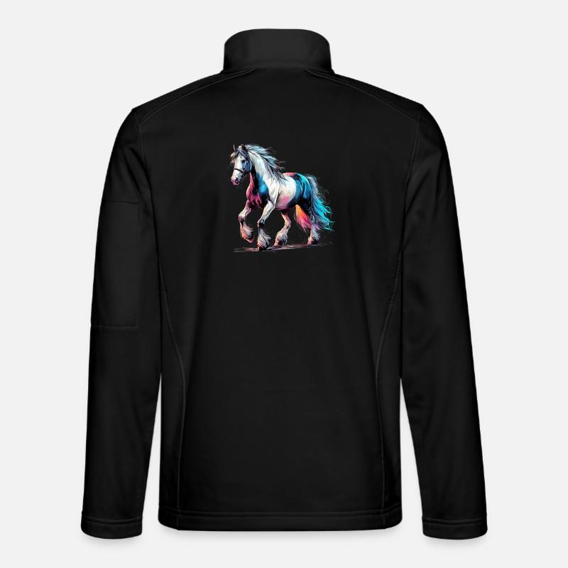Cheval - Veste en tissu softshell Unisexe - noir