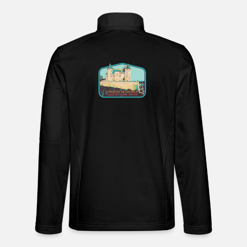 Château de Saumur, Loire Valley - Unisex Softshell Jacket - black