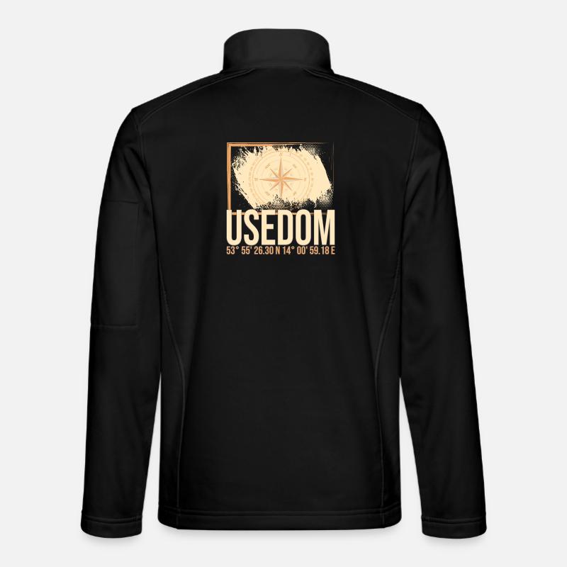 Usedom Koordinaten - Unisex Softshelljacke - Schwarz
