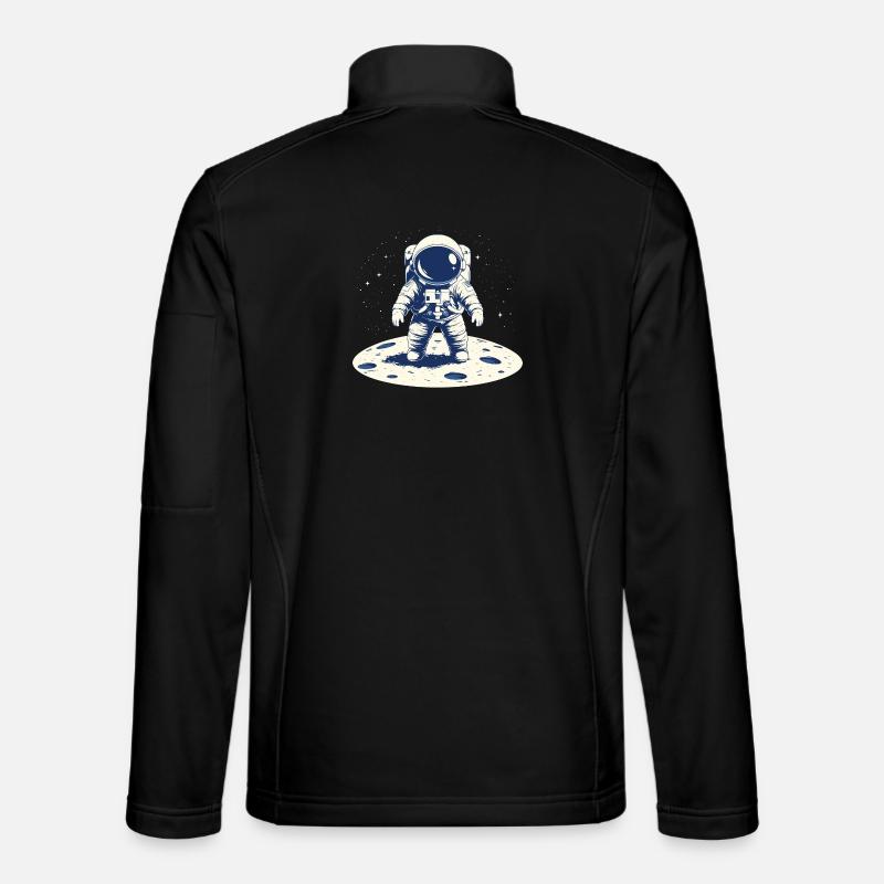 An Astronaut on the Moon - Unisex Softshell Jacket - black