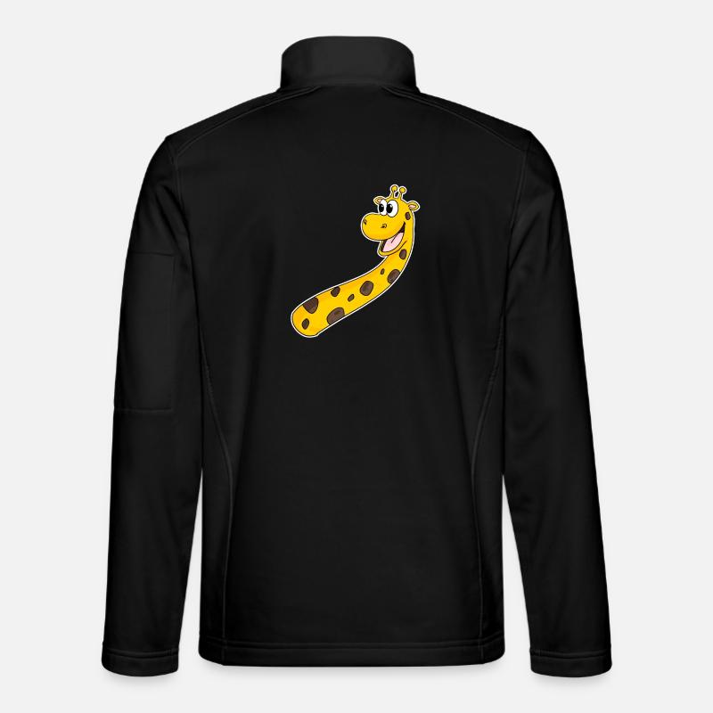Giraffe Laugh Smile - Unisex Softshell Jacket - black