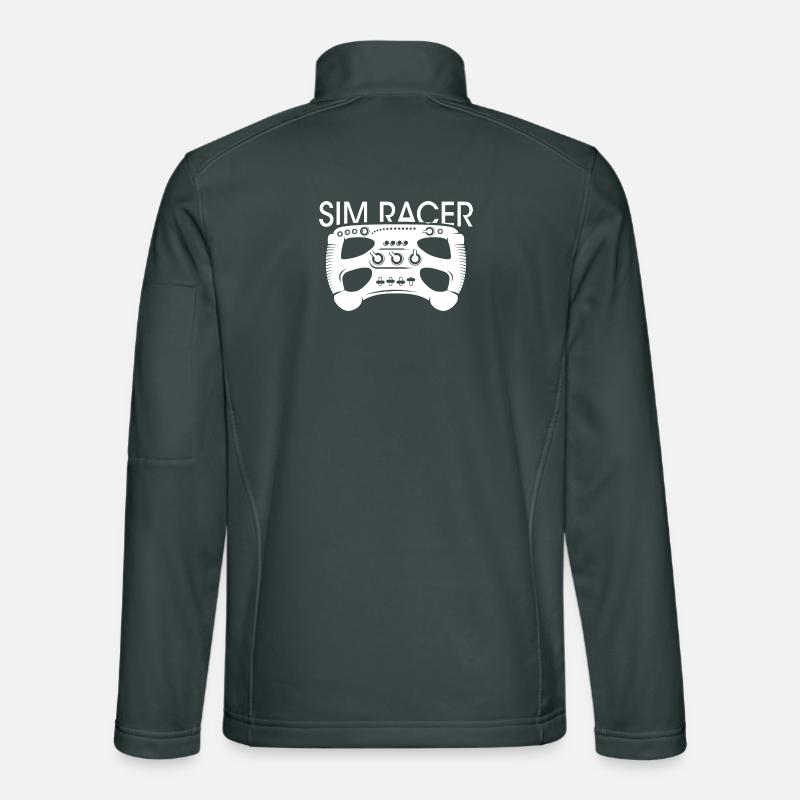 Sim Racer Gaming Steering Wheel Formula Racing Logo Unisex Softshell Jacket