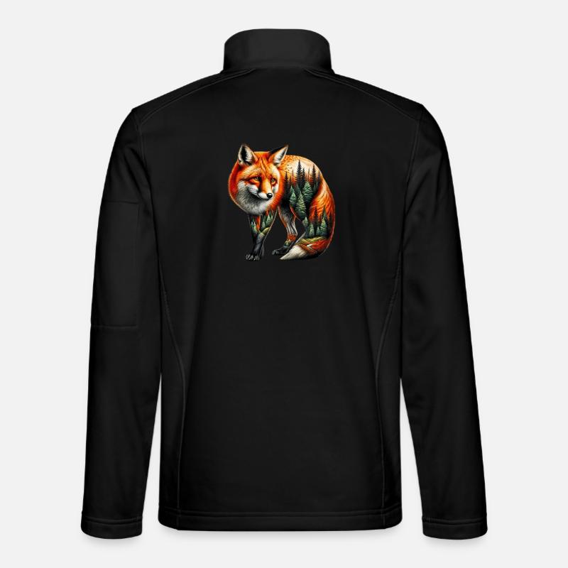 Fuchs - Unisex Softshelljacke - Schwarz