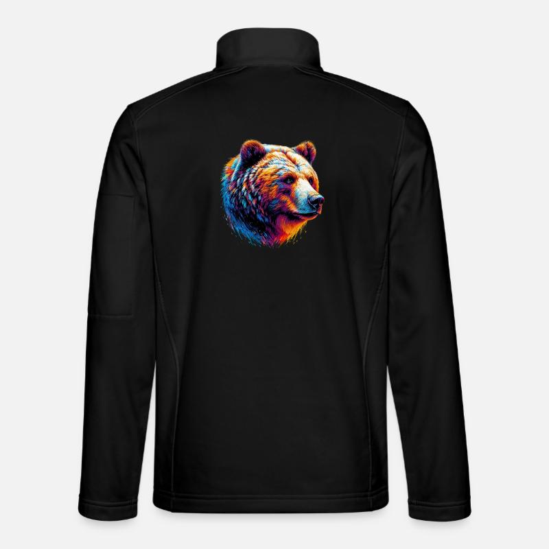 Bear - Unisex Softshell Jacket - black