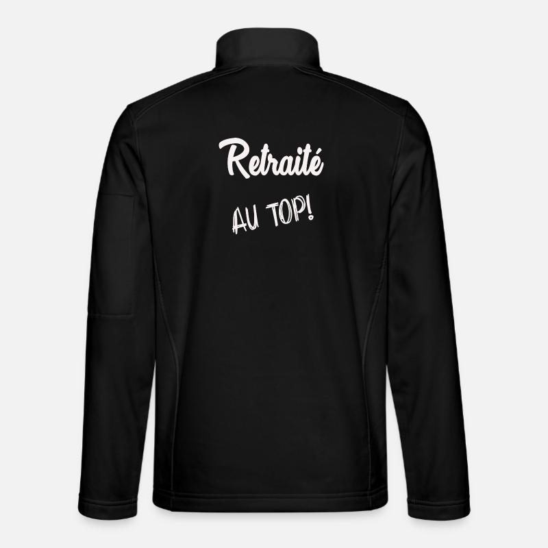 RETRAITE. BONNE RETRAITE. JOYEUSE RETRAITE - Veste en tissu softshell Unisexe - noir
