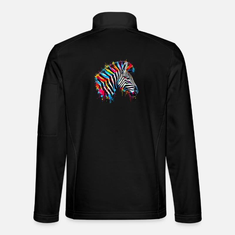 Zèbre - Veste en tissu softshell Unisexe - noir