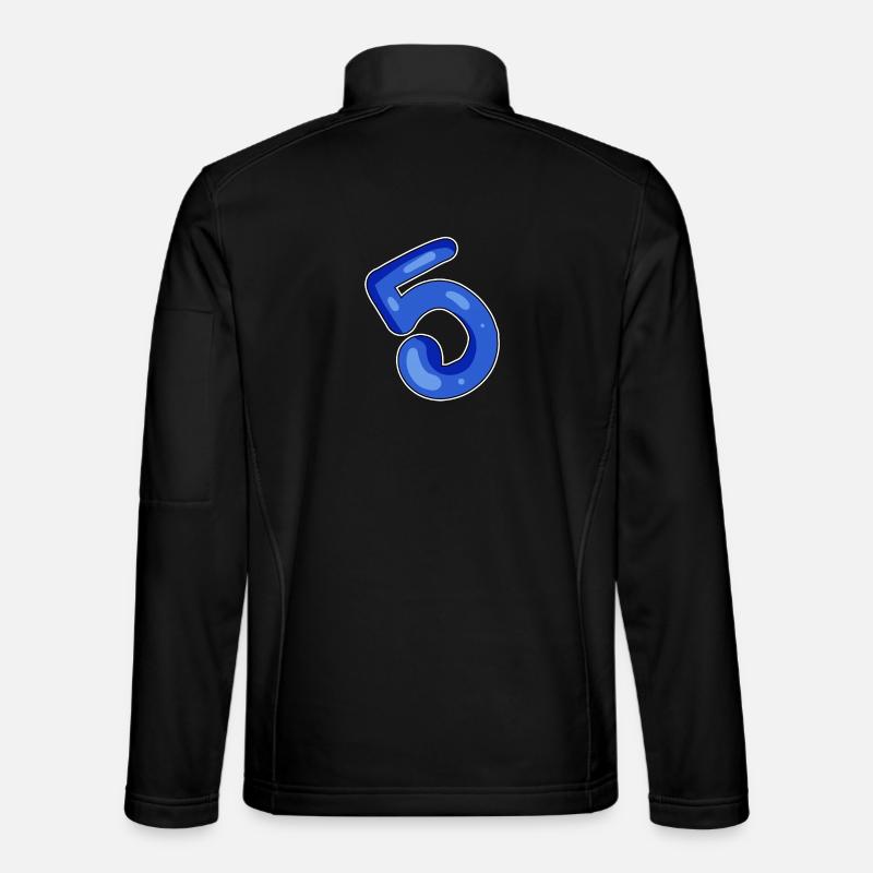 5 Blue Unisex Softshell Jacket