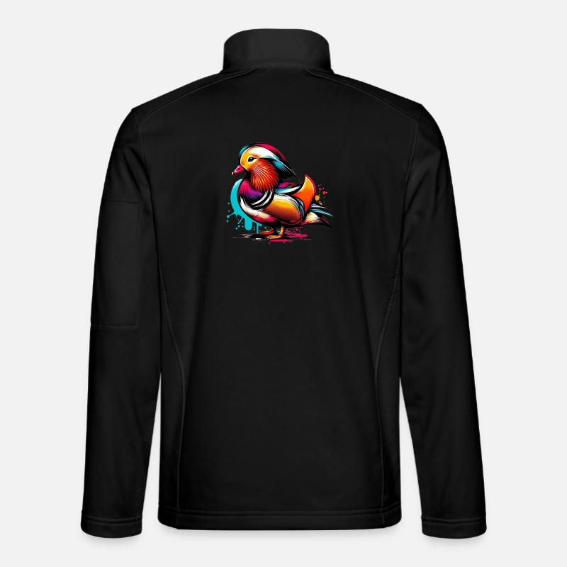 Mandarin duck - Unisex Softshell Jacket - black