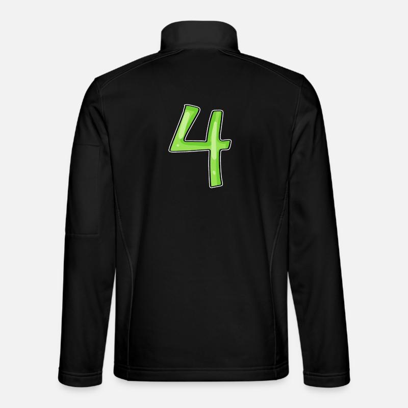 4 - Vier Grün - Unisex Softshelljacke - Schwarz