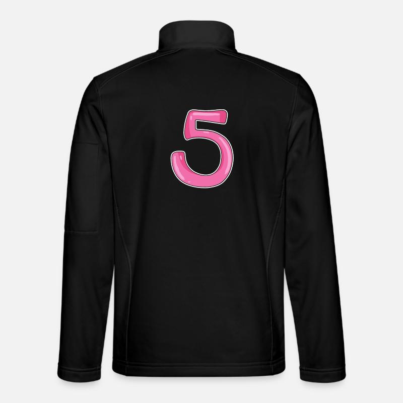 Cinq chiffres numéro 5 - Veste en tissu softshell Unisexe - noir