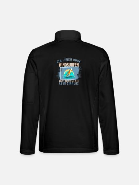 Ein Leben ohne Windsurfen ist möglich aber Sinnlos - Unisex Softshelljacke - Schwarz