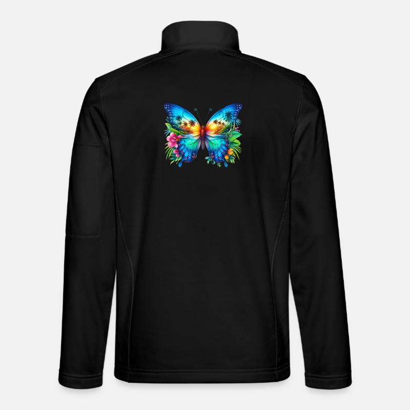 Papillon - Veste en tissu softshell Unisexe - noir