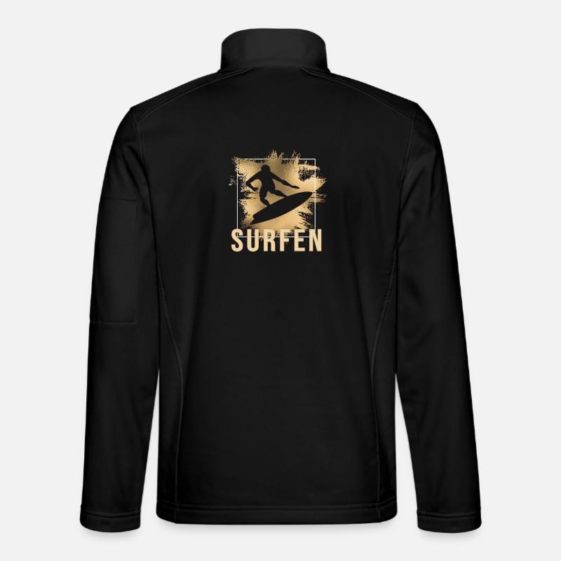 Surfen - Unisex Softshelljacke - Schwarz