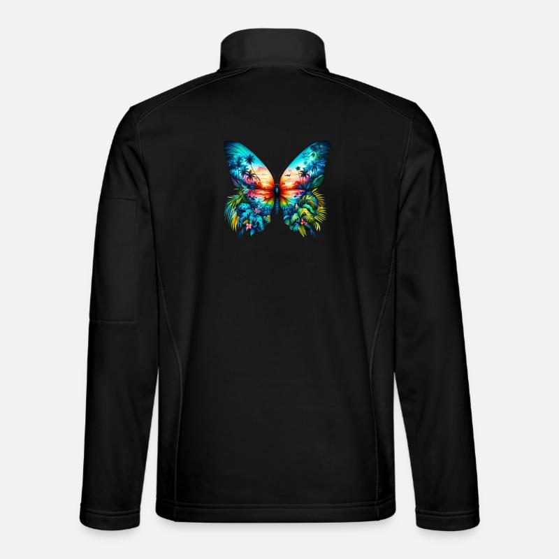 Papillon - Veste en tissu softshell Unisexe - noir