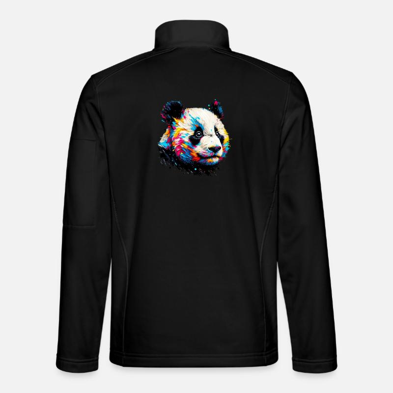 Panda - Unisex Softshelljacke - Schwarz
