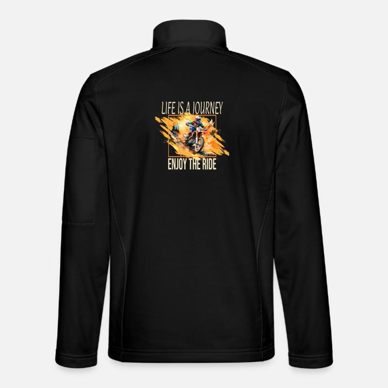 Life is a journey - Motocross - Unisex Softshelljacke - Schwarz