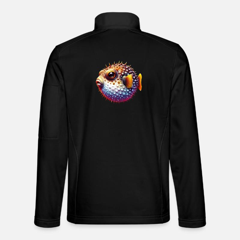 Kugelfisch - Unisex Softshelljacke - Schwarz