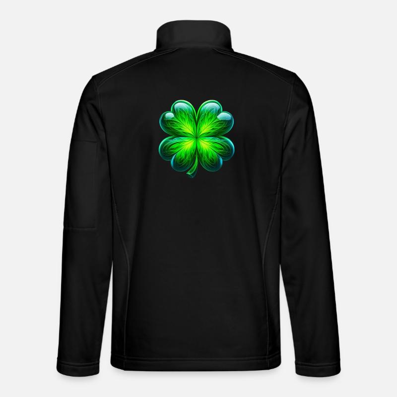 Vierblättriges Kleeblatt - Unisex Softshelljacke - Schwarz
