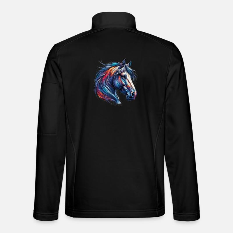 Horse - Unisex Softshell Jacket - black