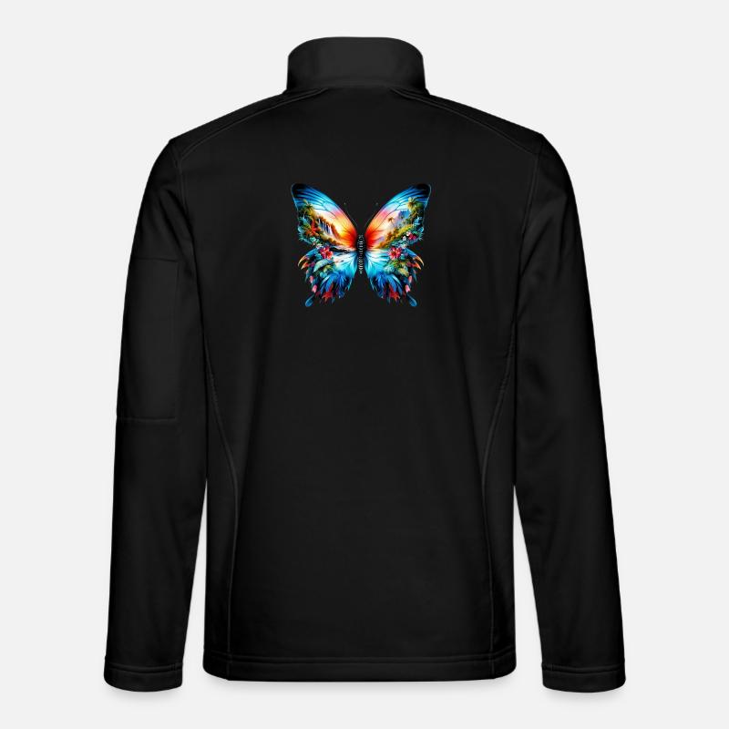 Butterfly - Unisex Softshell Jacket - black