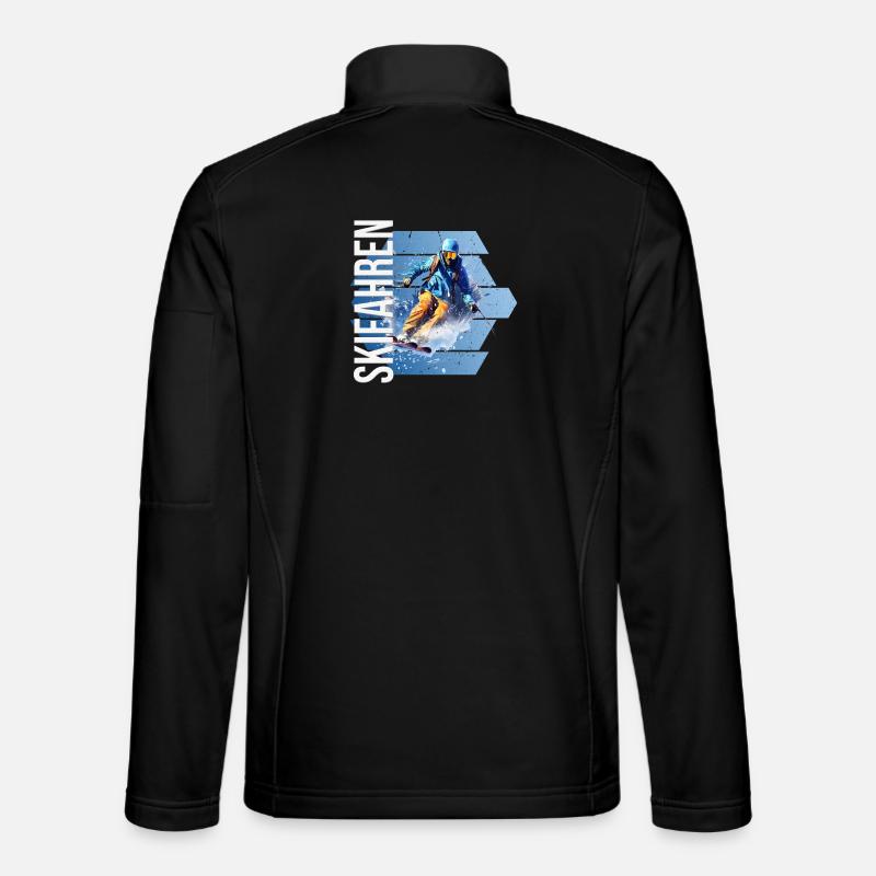 Skifahren - Unisex Softshelljacke - Schwarz