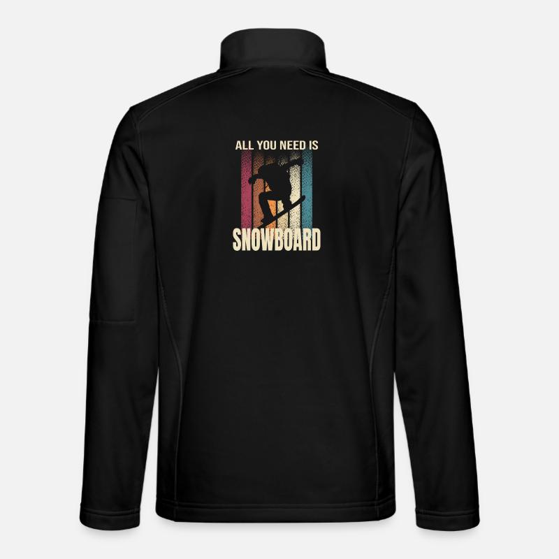 All you need is Snowboard - Unisex Softshelljacke - Schwarz