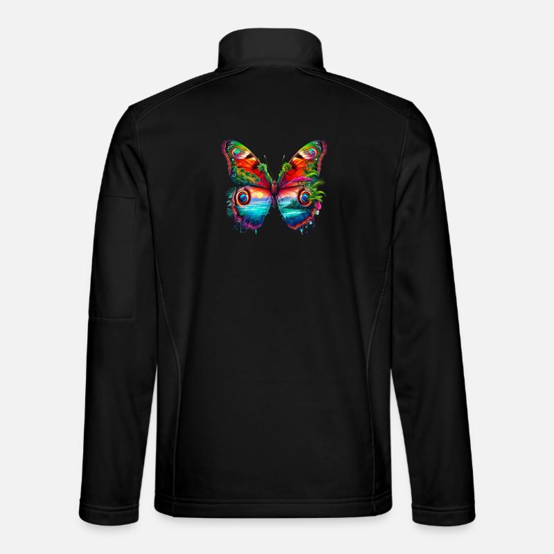 Papillon - Veste en tissu softshell Unisexe - noir