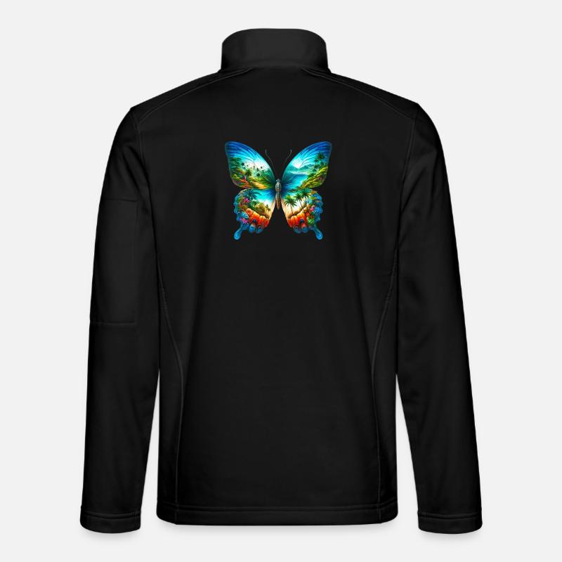 Butterfly - Unisex Softshell Jacket - black