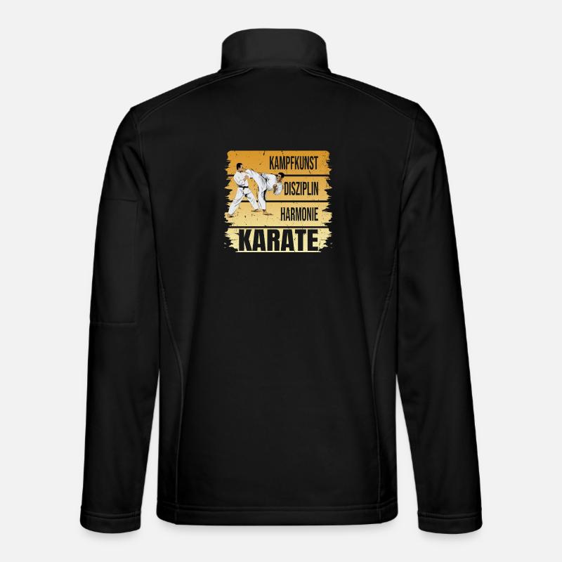 Kampfkunst - Disziplin - Harmonie - Karate - Unisex Softshelljacke - Schwarz