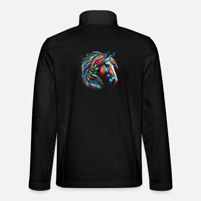Horse - Unisex Softshell Jacket - black