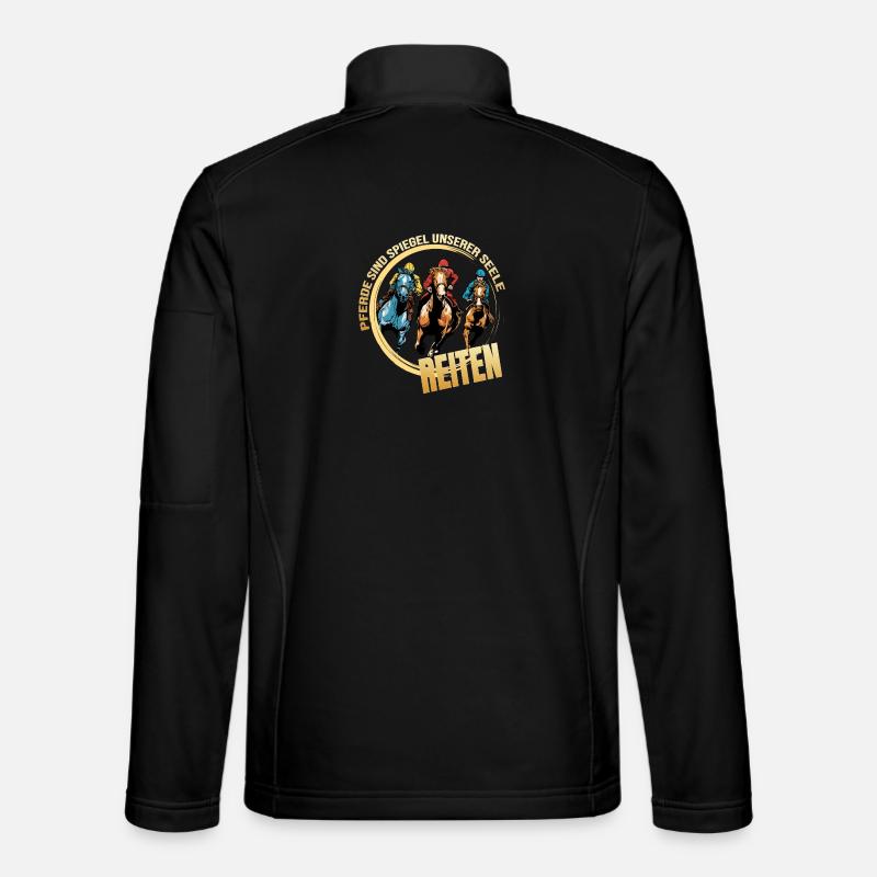 Pferde sind Spiegel unserer Seele - Unisex Softshelljacke - Schwarz