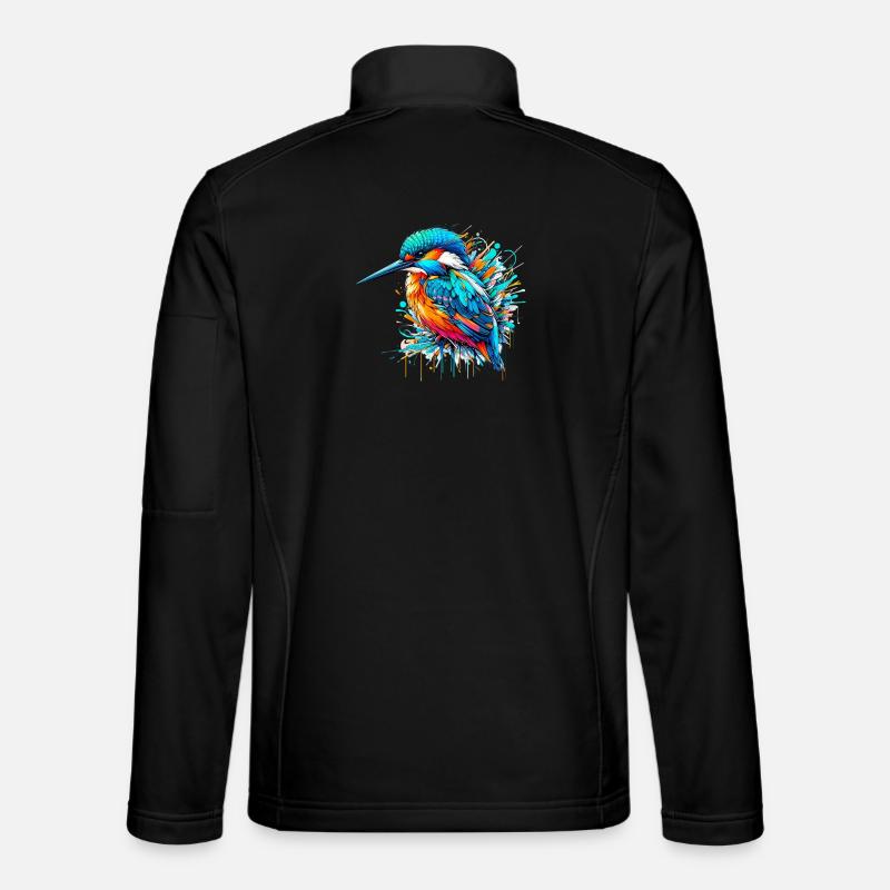 Eisvogel - Unisex Softshelljacke - Schwarz