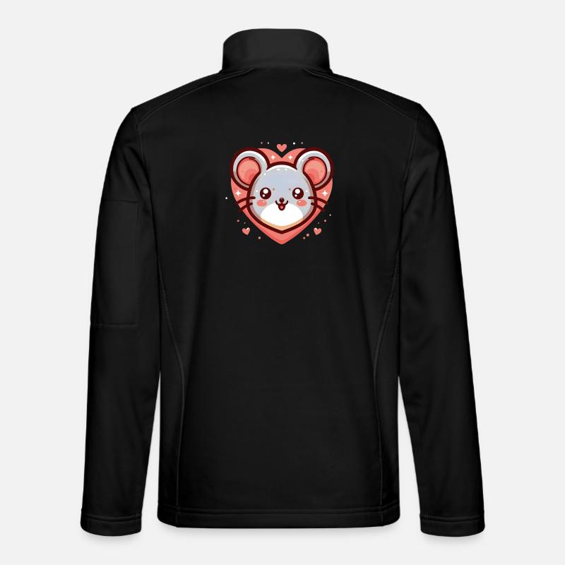 Mouse Heart - Unisex Softshell Jacket - black