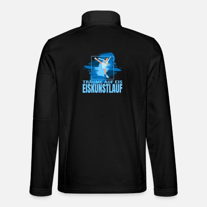 Träume auf Eis - Eiskunstlaufen - Unisex Softshelljacke - Schwarz