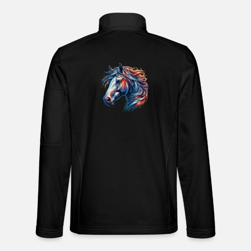 Horse - Unisex Softshell Jacket - black