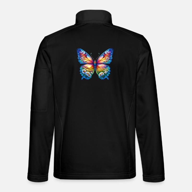 Schmetterlingsblumen Gänseblümchen Gänseblümchen - Unisex Softshelljacke - Schwarz
