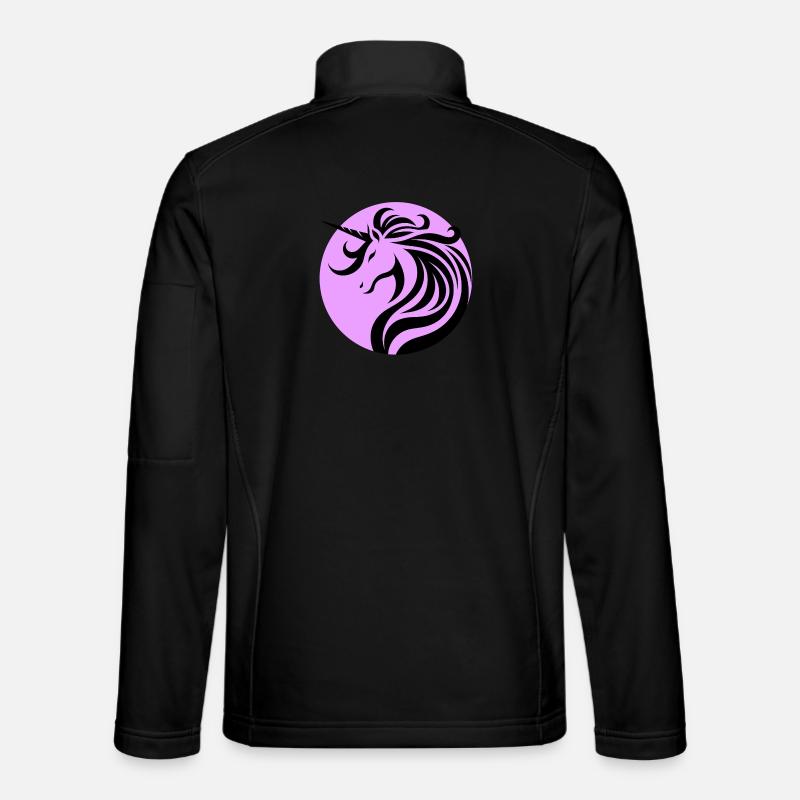 Einhornsegen Lavendel - Unisex Softshelljacke - Schwarz