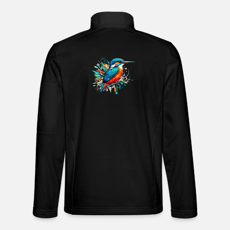 Eisvogel - Unisex Softshelljacke - Schwarz