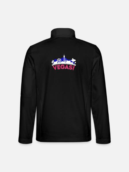 Poker Casino Royal Flush Jeu de cartes Vegas Jeux d’argent - Veste en tissu softshell Unisexe - noir - Dos