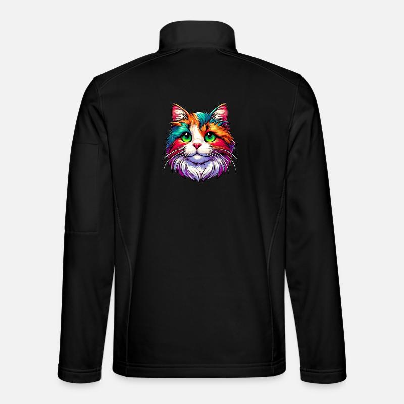 Cat - Unisex Softshell Jacket - black