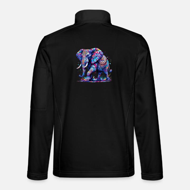 Elefant - Unisex Softshelljacke - Schwarz