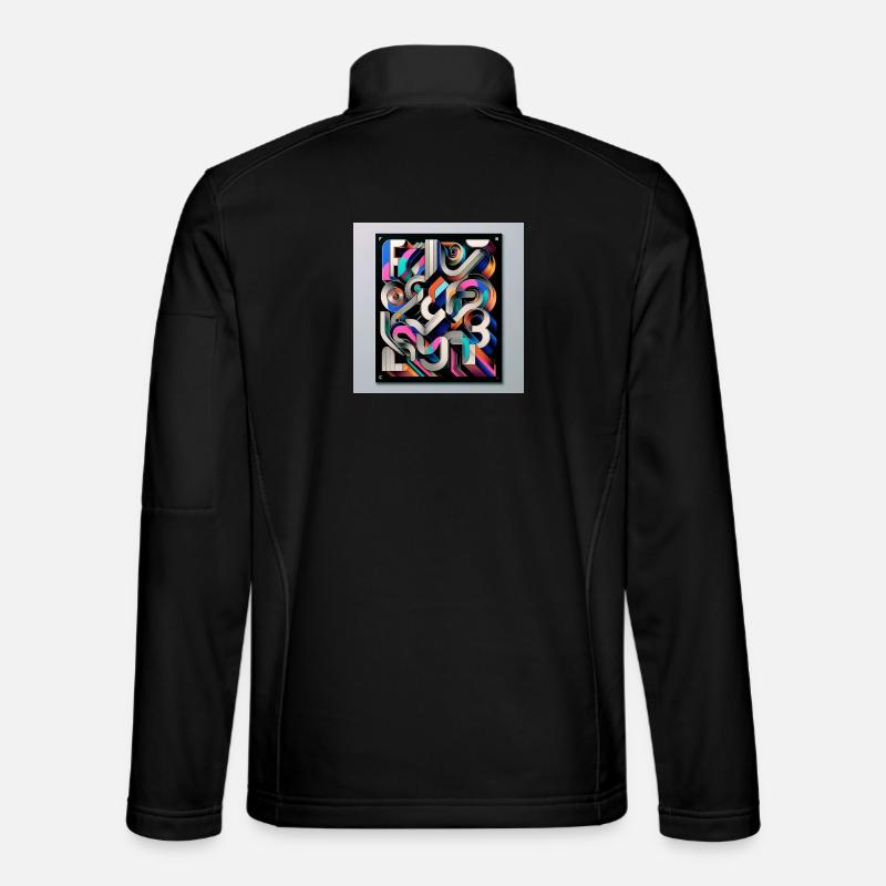 Experimentelle Typografie - Unisex Softshelljacke - Schwarz