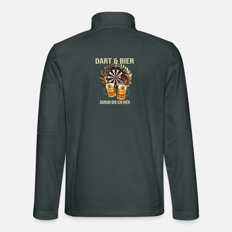 Dart & Bier - Darum bin ich hier Unisex Softshelljacke