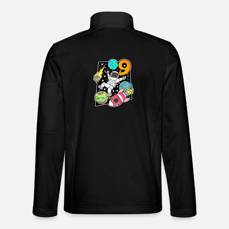 Astronaute - 9e anniversaire garçon - Veste en tissu softshell Unisexe - noir