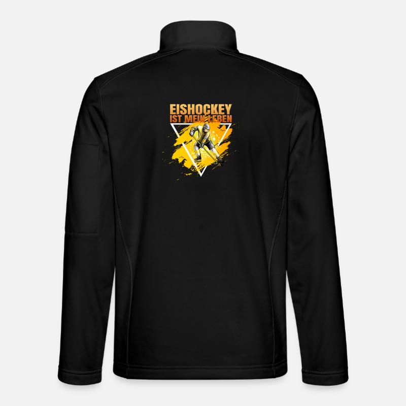 Eishockey ist mein Leben - Unisex Softshelljacke - Schwarz