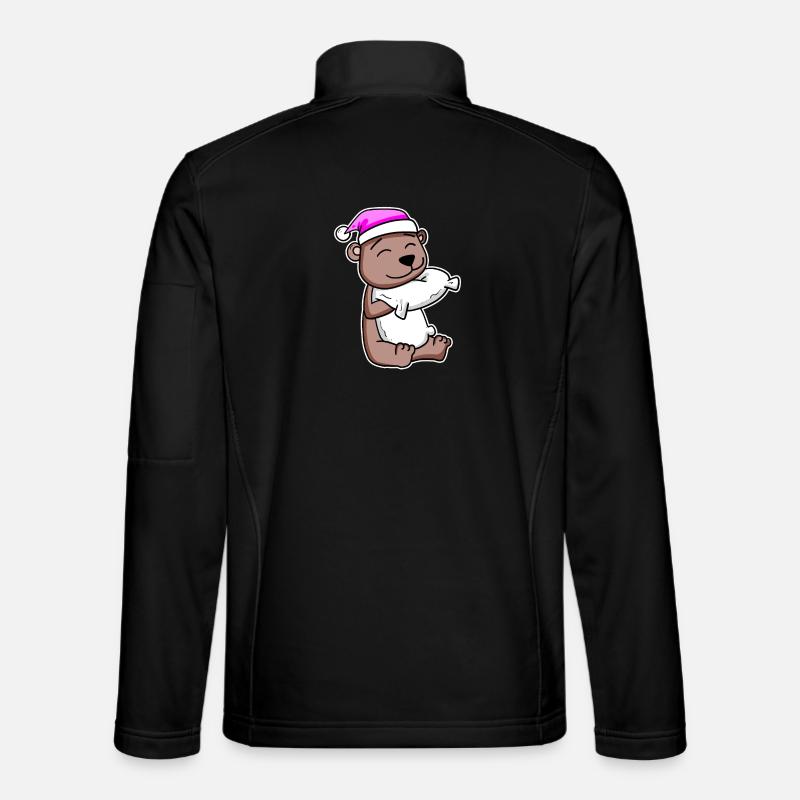 Bär Müde Ausschlafen - Unisex Softshelljacke - Schwarz