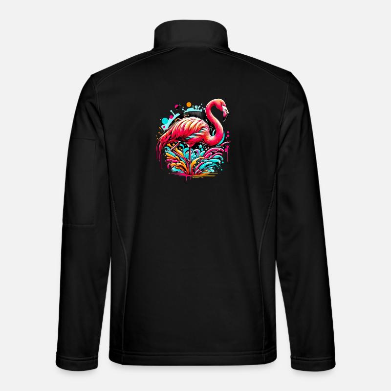 Flamingo - Unisex Softshelljacke - Schwarz