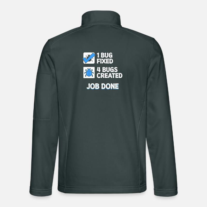 Correction de bugs Bugs de développeur Déclaration de code Informatique Veste en tissu softshell Unisexe
